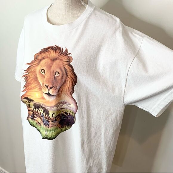 1998 Delta Pro Weight Fun-Raiser U.S.A. Lion Safari Graphic Tee Shirt Large - Picture 2 of 9